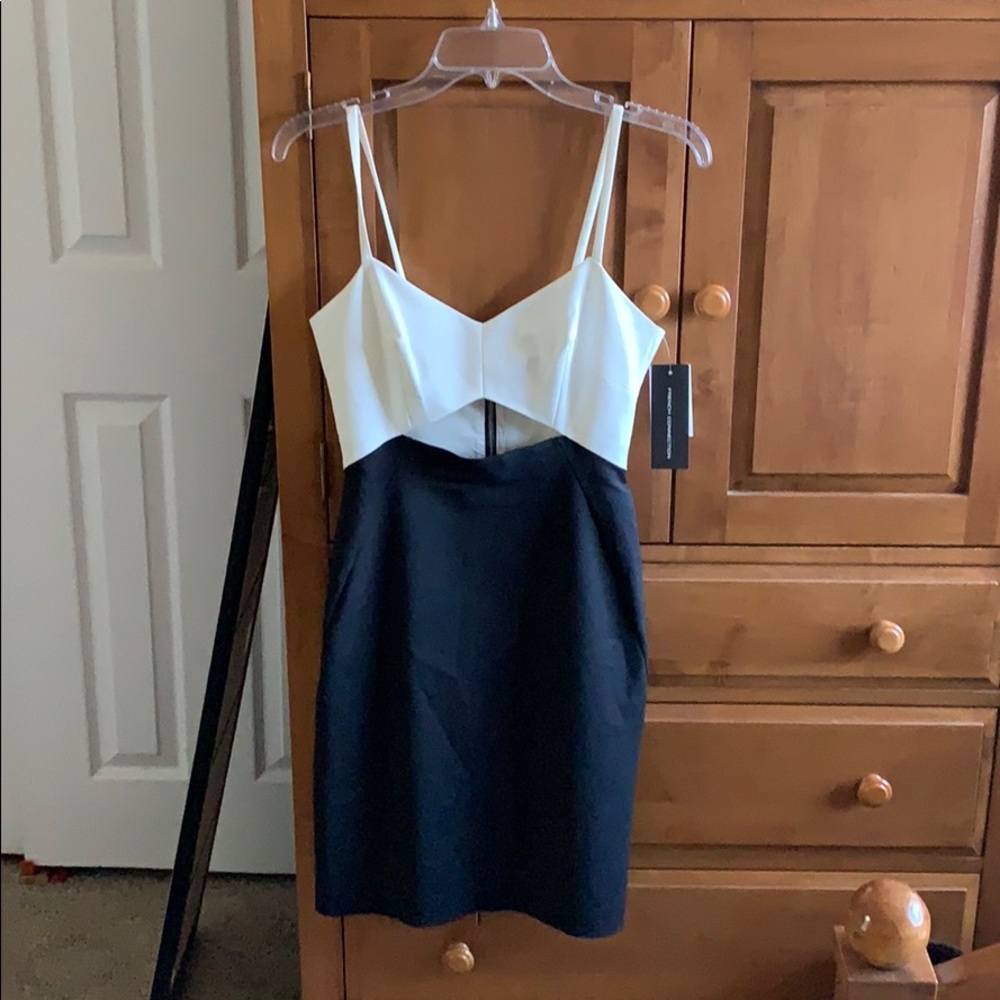 French Connection Black and White dress